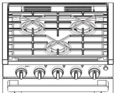 GE Profile PLD617RTSS - Cooktop Grate Orientation - 1