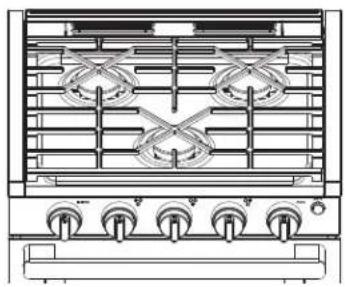 GE Profile PLD617RTSS - Orientation des grilles des brûleurs - 1