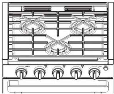 GE Profile PLD617RTSS - Orientación de las Parrillas de la Placa de Cocción - 1