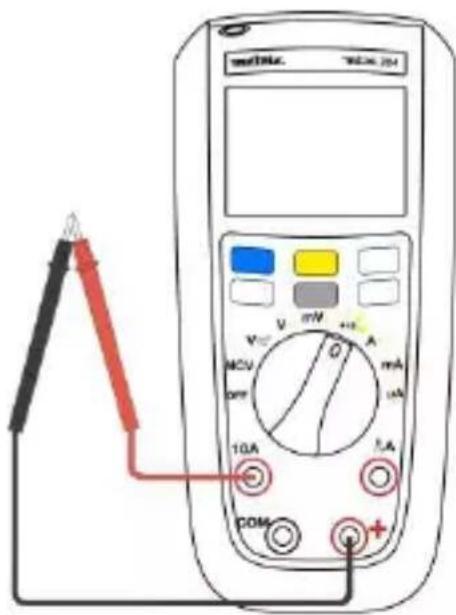 METRIX MTX204 - Prueva del fusible 10 A - 2