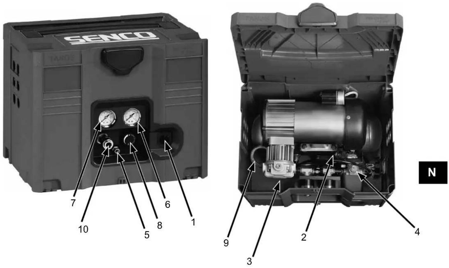 SENCO TANGS 7 10 5 8 6 1 9 3 2 4 N