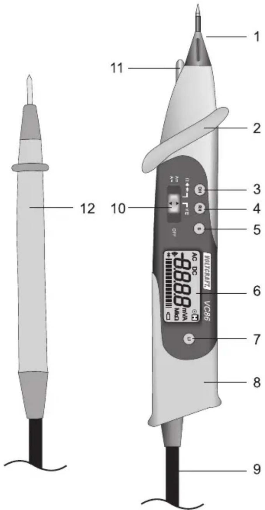 VOLTCRAFT VC 82 - Multimètre stylo VC 86 - 1