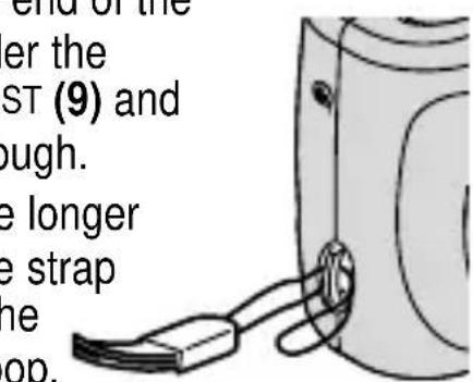 end of the er the ST (9) and ough. e longer e strap ne op.