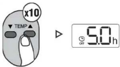 MundoClima MUPO12H9 - Configuração do TIMER OFF - 3