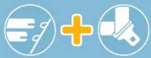 Symbolic image showing a document icon with a plus sign and a pair of crossed-out tools, likely representing a repair or repair process.
