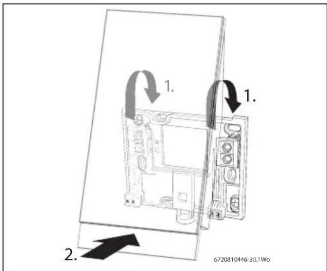 BUDERUS Logamatic TC100 - Allacciamento/rimozione del termoregolatore d'ambiente modulante digitale - 1
