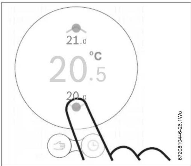 BUDERUS Logamatic TC100 - Modificare le impostazioni di temperatura - 1
