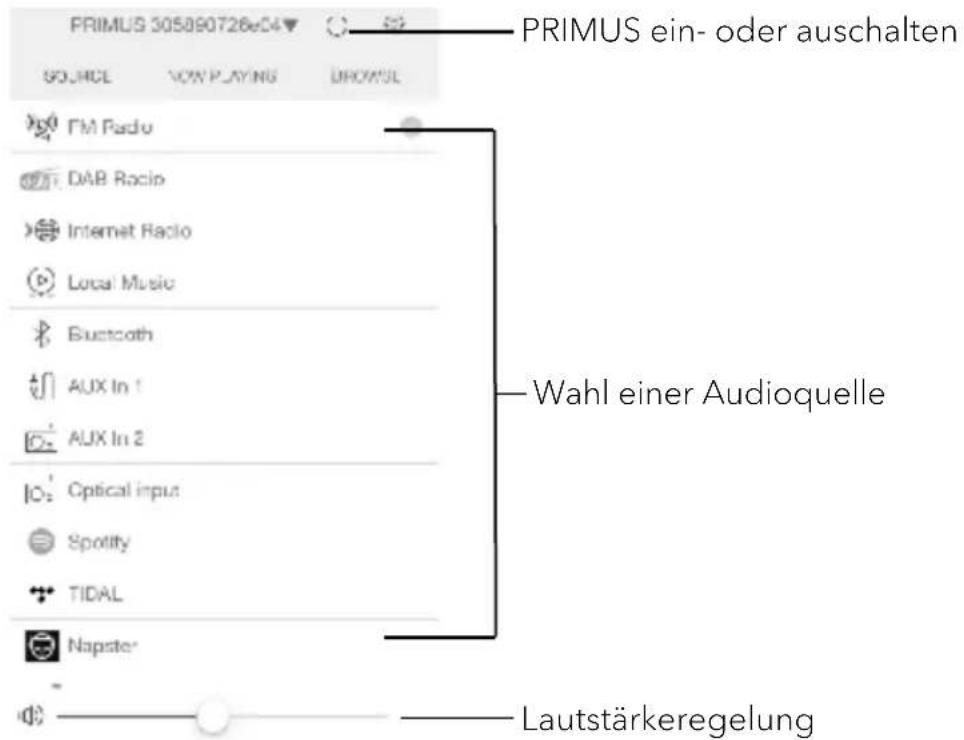 SONORO Primus SO340 - Steuern von PRIMUS über die UNDOK™ App. - 1