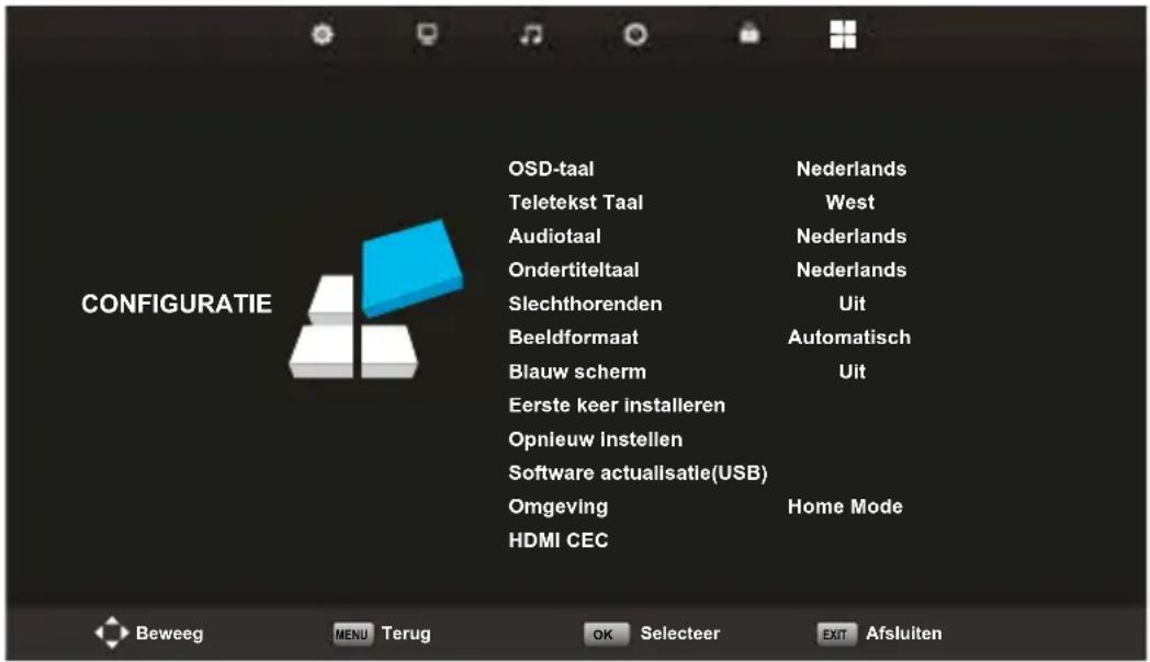 Yasin YT43FTB1 - OSD menu CONFIGURATIE - 1