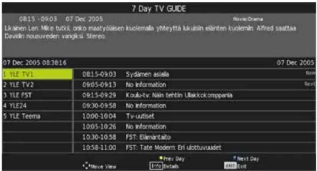 Yasin YT32HTB1 - Programma informatie - 2