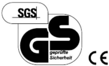 SGS GS geprüfte Sicherheit CE