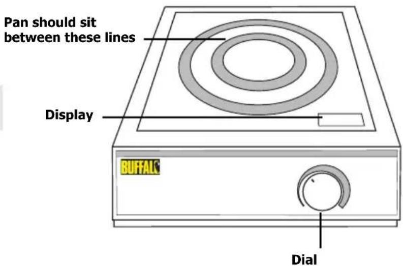 BUFFALO CE208 - Note: Never place empty cookware on the appliance. - 1