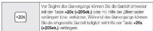 BUFFALO GK640E - VERWENDEN DER TASTE +20SEK. - 1