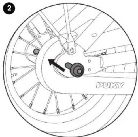 Puky Youke - REGOLAZIONE DELLA TENSIONE DELLA CATENA LS-PRO 16 - LS-PRO 18 E CHAINLOOPER - 2