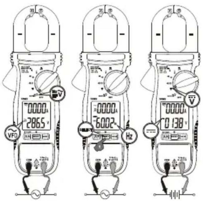 0000A 286.5 V VFD 0000A 6002 Hz 0000A 0 138 V