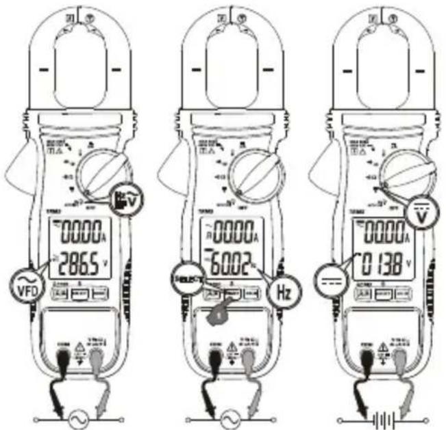 0000A 286.5 V VFD 0000A 6002 Hz 0138 V