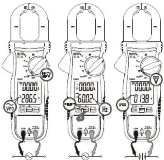 VFD 2865 V 0.000A -6002 Hz 0.138 V