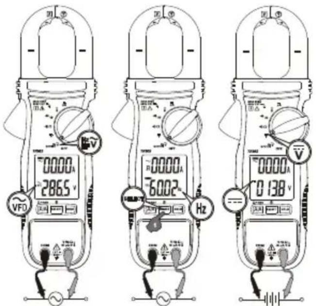 0000A 286.5 V VFD -0000A 600.2 Hz 0000A 0138 V