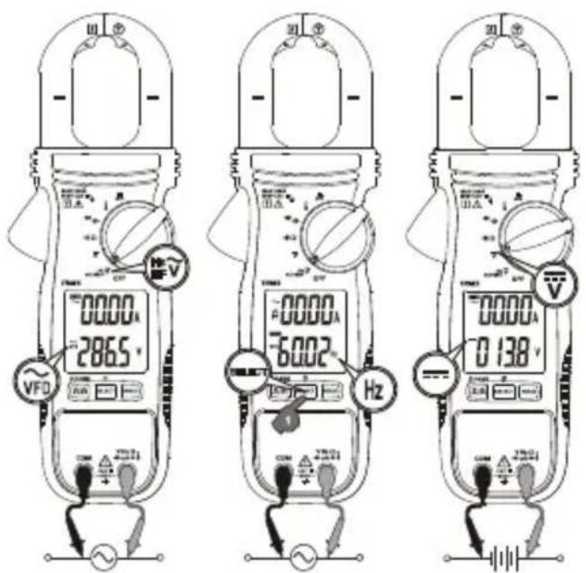 0.000A 286.5 V VFD -0.000A 6.002 Hz -0.000A 0.138 V