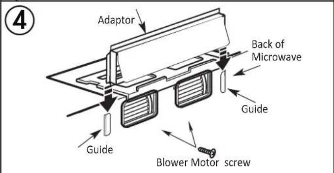 Adaptor Back of Microwave Guide Blower Motor screw