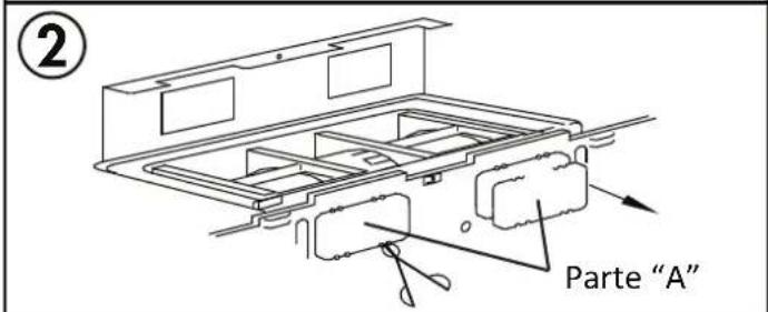 adaptador parte trasera del microondas guía guía tornillo de la placa del ventilador