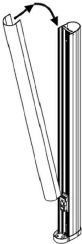 OPTEX RADIOPLEX II - Installation d'une colonne double direction avec fixation au sol. - 5