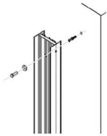 OPTEX RADIOPLEX II - Installation d'une colonne simple direction avec fixation murale. - 2