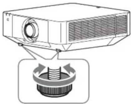 SONY VPLFHZ75 - Ajuste de la inclinación del proyector con el pie anterior (ajustable) - 1