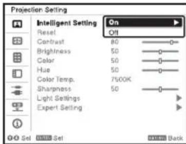 SONY VPLFHZ75 - Automatically Optimizing Projector Settings - 1