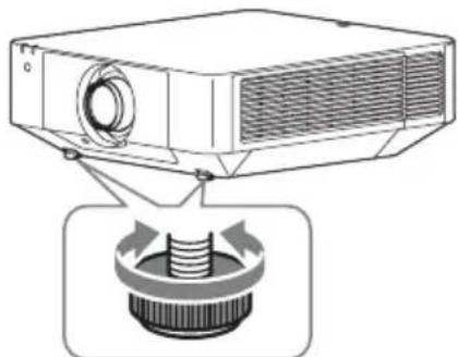 SONY VPLFHZ75 - Regolazione dell'inclinazione del proiettore con i supporti anteriori (regolabili) - 1