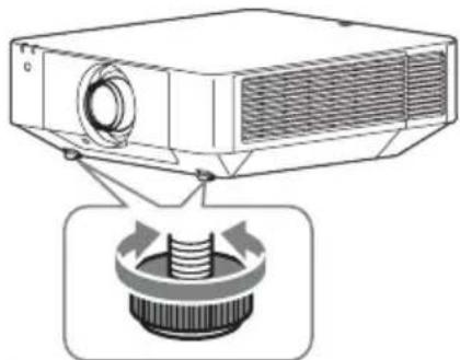 SONY VPLFHZ75 - Adjusting the tilt of the projector with the front feet (adjustable) - 1