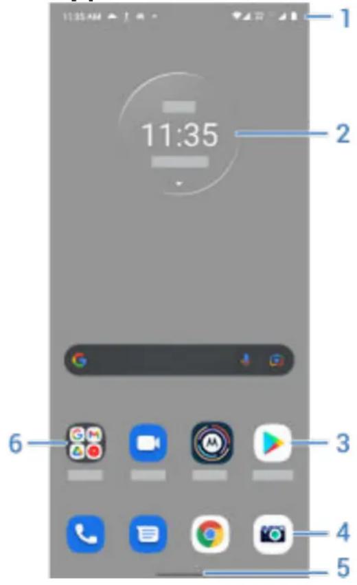 MOTOROLA Edge 30 Ultra - À propos de votre écran d'accueil - 1