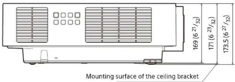 SONY VPLFHZ80 - Dimensions - 2