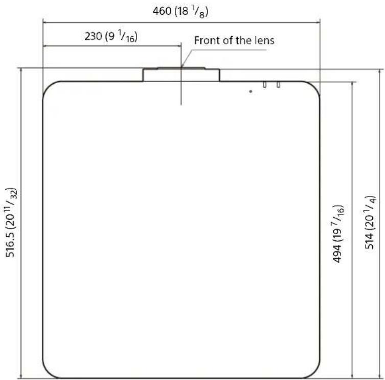 SONY VPLFHZ80 - Dimensions - 3