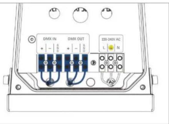 Derksen PHOS 45 rotator outdoor - Connexions pour la commande d'éclairage (en option) DALI / 1-10v - 2