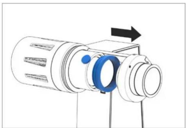 Derksen PHOS 85 move - Einsetzen / Wechseln des Projekti- onsmotivs (Gobos) - 1
