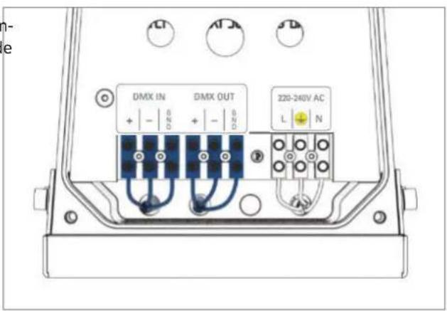 Derksen PHOS 45 rotator indoor - Connexions pour la commande d'éclairage (en option) DALI / 1-10v - 2