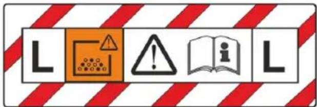 HILTI VC 20LX - Varningsdekal hos dammsugare i L-klassen: - 1