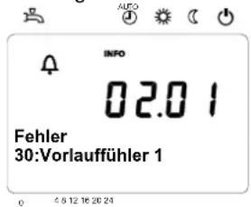 INFO 02.01 Fehler 30:Vorlauffühler 1