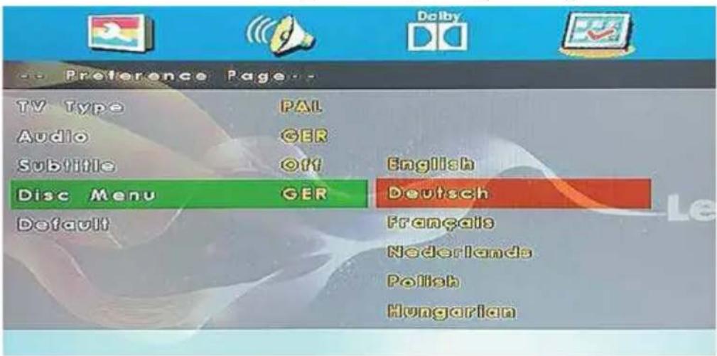 LENCO LED2822 - Disc Menu (Menu disque) - 1