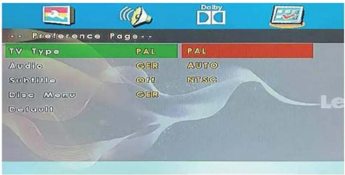 LENCO LED2822 - Réglage des préférences - 1