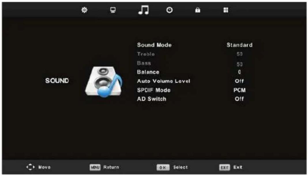 LENCO LED2822 - Menu Audio - 1