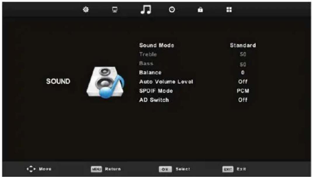 LENCO LED2822 - Sound Menu - 1