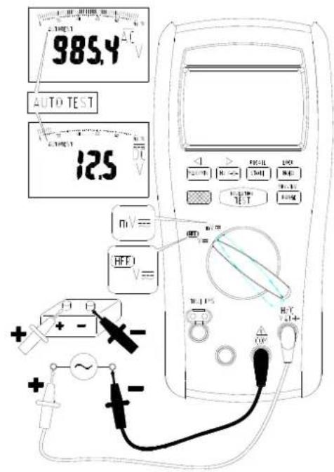 985.4 V AUTO TEST 12.5 V mV= HFP V= + - + - + -