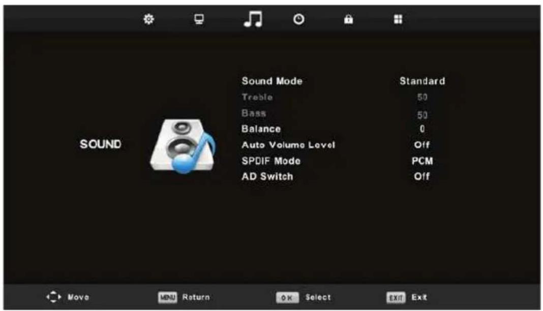 LENCO LED1922 - Menu audio - 1