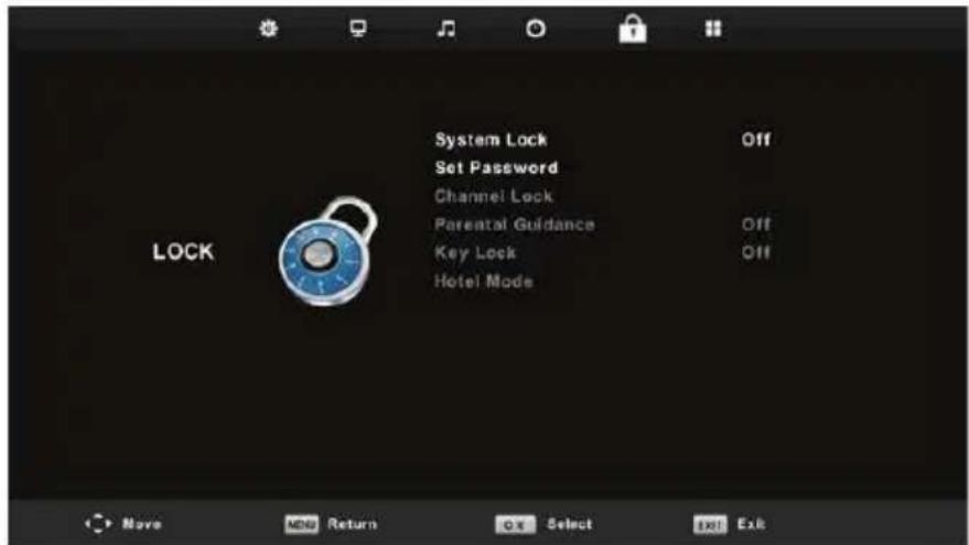 LENCO LED1922 - Lock Menu - 1