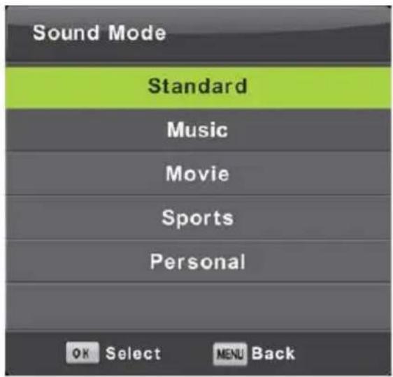 LENCO LED1922 - Menu de sonido - 2