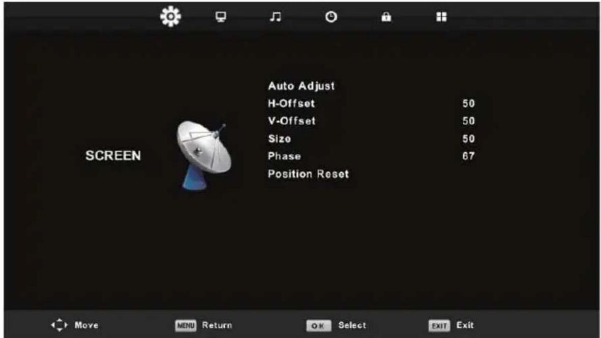 LENCO LED1922 - Menu de pantalla (Sólo bajo modo PC) - 1