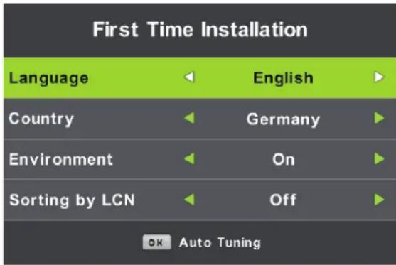 LENCO LED1922 - Land selecteren - 1