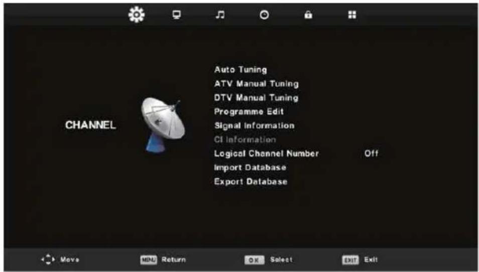 LENCO DVL2462 - Kanaalmenu - 2